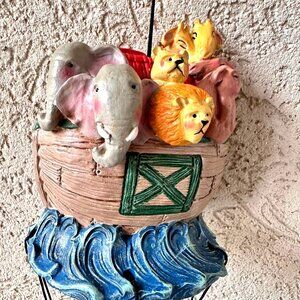 Jim Shore Noahs Ark Windchimes New Vintage 1994 Christmas Animal Rescue …